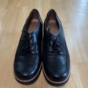 Naturalizer Darry-Lace Lug Black Leather Women's Loafers